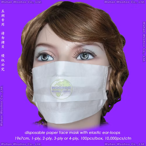 Masque facial médical non tissé jetable à 3 plis