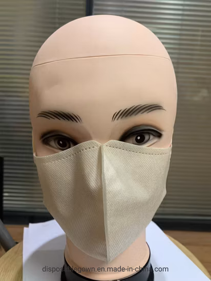 Masque de protection 3D jetable à trois couches avec masque facial non tissé de style papillon plié au contour d'oreille